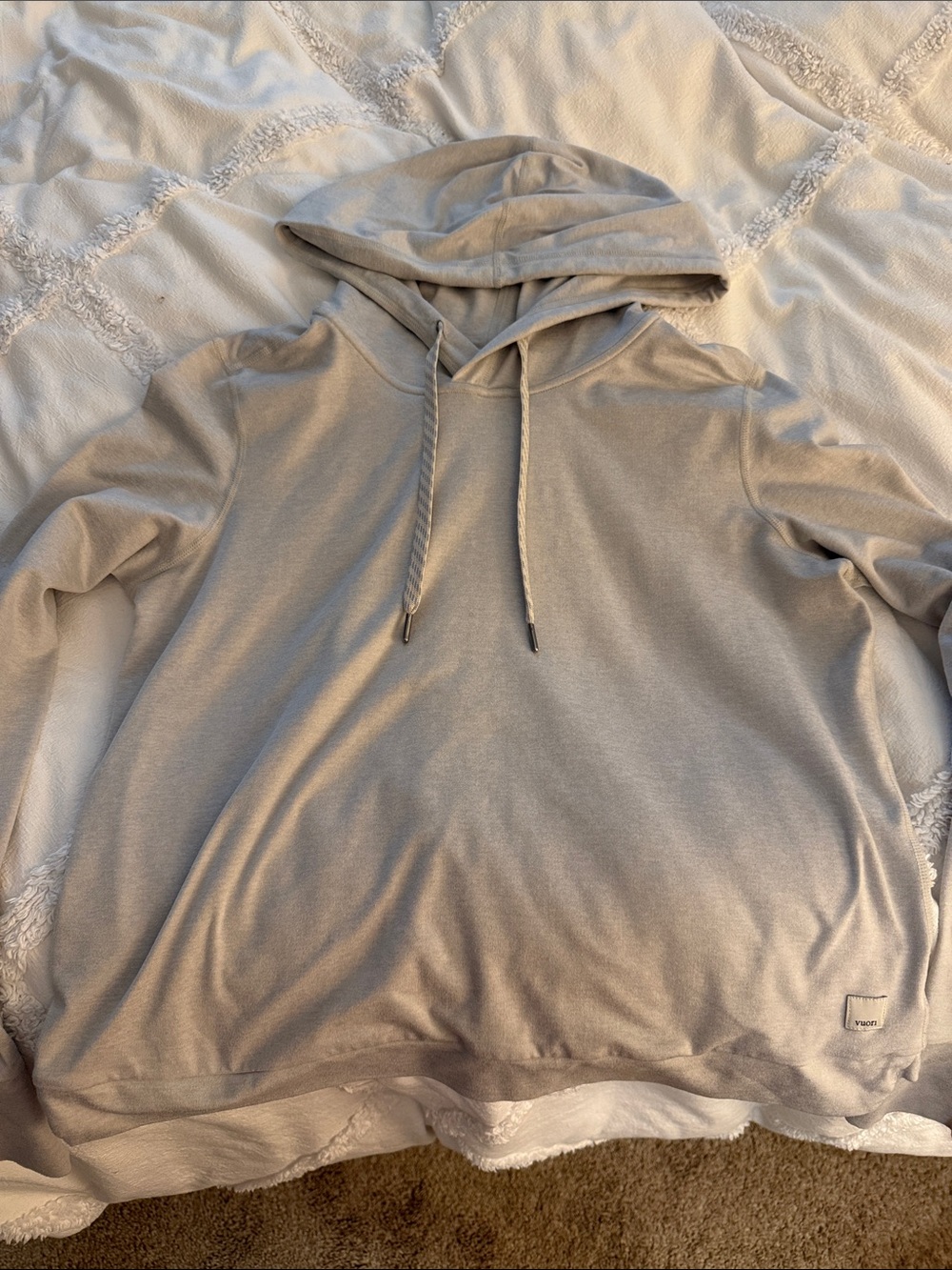 Vuori Halo Essential Light Gray Hoodie